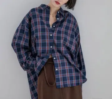 모듬 체크 BIG 셔츠 로리즈팜 미사용 새상품 이번 시즌 신상