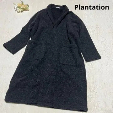 플랜테이션 코트 롱 코트 울 가운