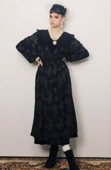 manana suerte 자카드 카슈쿨 원피스 레이어드