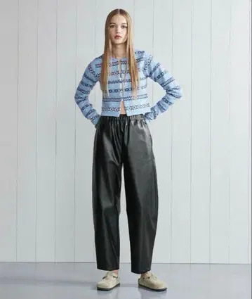 H BEAUTY&YOUTH 가죽 라이크 커브 팬츠