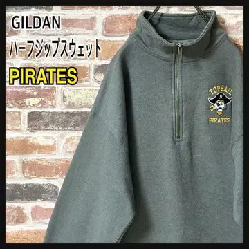 [ 인기 ] PIRATES 파이리츠 하프 지퍼 맨투맨 GILDAN M