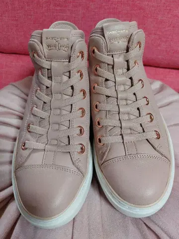 SKECHERS 핑크 슬립인즈 하이컷 스니커즈