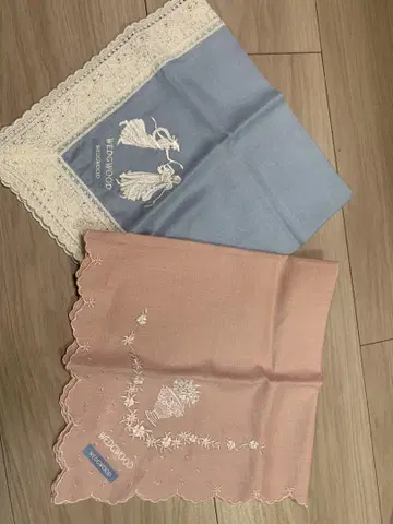 WEDGWOOD 자수 손수건 2장 세트