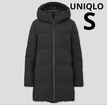 새상품급 유니클로 UNIQLO 심리스 다운 숏코트 블랙 S