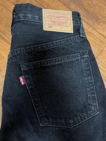 LEVIS 501 블랙 스트레이트 데님 25인치