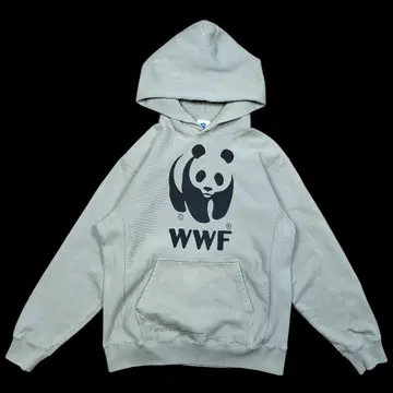 WWF 세계자연보호기금 팬더 후드티 리버스 위브 베이지 S 사이즈