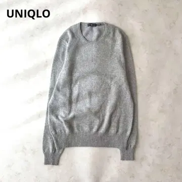 유니클로 캐시미어 크루넥 스웨터 그레이 여성용 M 사이즈