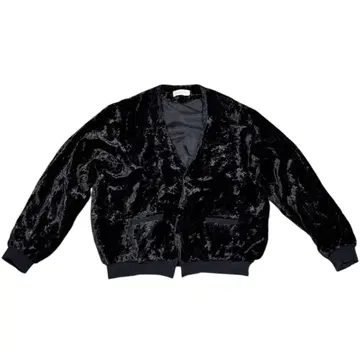 [ 새상품급 ] neon sign 네온사인 벨로아 자켓 블랙