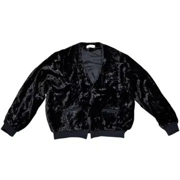 [ 새상품급 ] neon sign 네온사인 벨로아 자켓 블랙