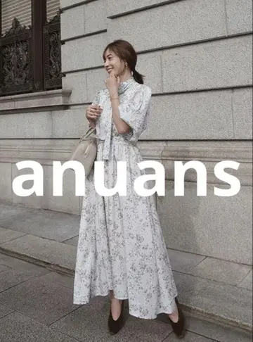 새상품급 anuans 긴팔 원피스 SMALL 베이지 여성용