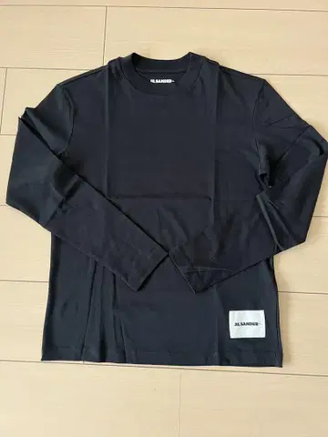 질 샌더 플러스 1 로고 긴팔 티셔츠 블랙