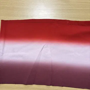 빨흰 그라데이션 오비 장식 천