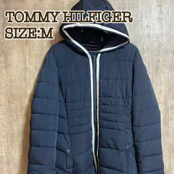 타미힐피거 충전솜 롱 코트 M 네이비