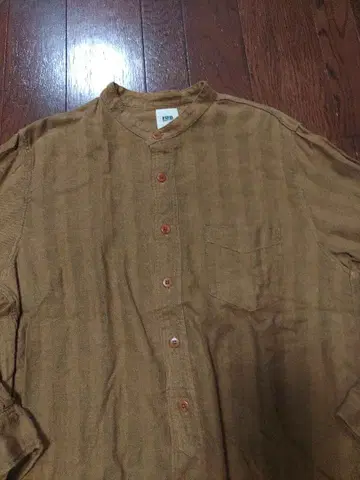 FOB FACTORY 샴브레이 셔츠 노카라 셔츠 긴팔 셔츠 2