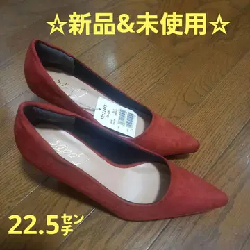 레드 하이힐 펌프스 22.5cm [ 새상품 & 미사용 ]