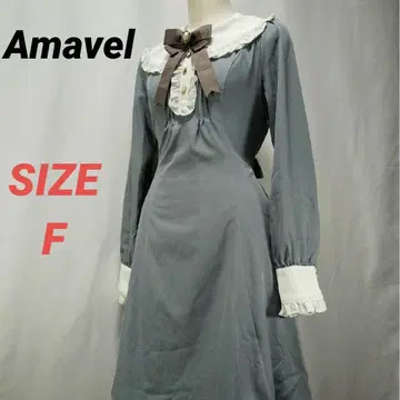 Amavel 아마벨 플레어 원피스 프릴 옷깃 리본