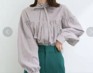 VIS 가마쿠라 셔츠 콜라보 프릴 스탠드 카라 코튼 셔츠