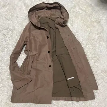 네스트로브 컨팩트 후드 부착 코트 베이지 코튼 사이즈 4