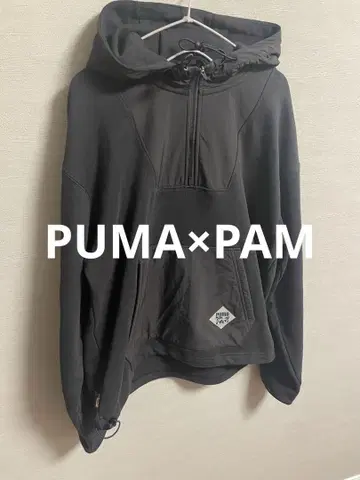 PUMA x PAM 후드티 블랙 하프 지퍼