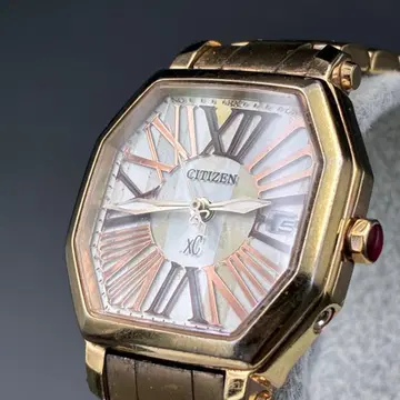 CITIZEN XC 에코 드라이브 H010-T014143 데이트 골드