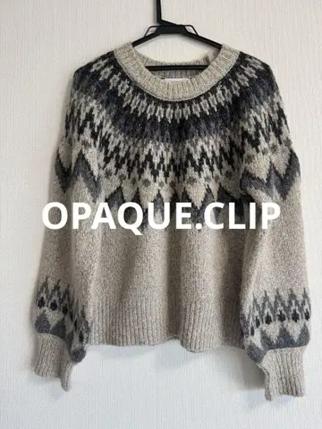 OPAQUE.CLIP 노르딕 무늬 스웨터
