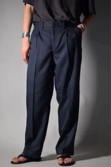 EDWARDS 에드워즈 슬랙스 네이비 W30 L29 데미지 다운