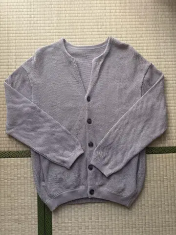 Crepuscule Moss Stitch Cardigan 라이트 그레이
