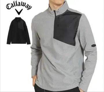 Callaway 하프 지퍼 피케 셔츠 L 골프 남성용 긴팔