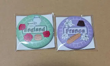 헤타리아 가죽 캔뱃지 영국 프랑스