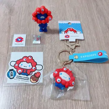 오사카 간사이 박람회 시나몬 롤 키링 스티커 세트