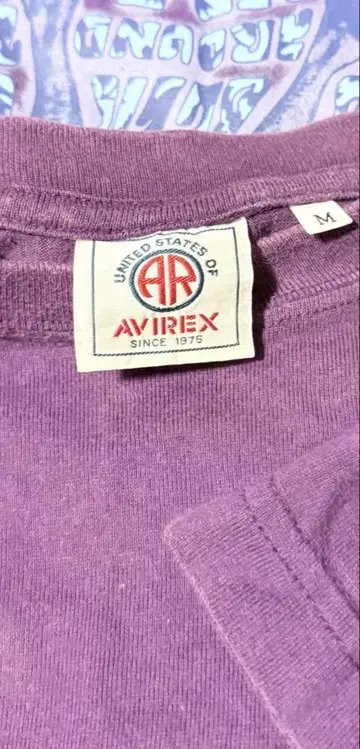 AVIREX U.S.A. 보라색 티셔츠 M
