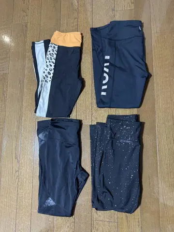 [중고품] 레깅스 4개 (ROXY 3개, PUMA 1개) M 사이즈