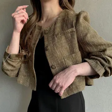 JUNOAH 브라운 숏 자켓