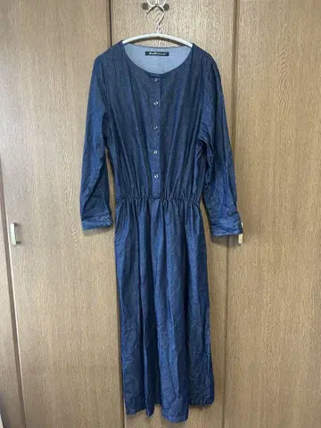 새상품급 펠리시모 써니클라우드 마 혼방 데님 원피스