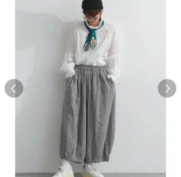 Lupilien 자카드 데님 와이드 팬츠 데님 팬츠 그레이