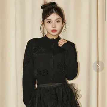 Darich 글리터 하트 모티브 가디건