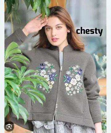chesty 체스티 본딩 자수 블루종 2022년