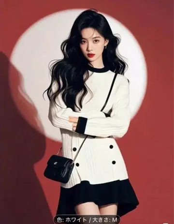 새상품 화이트 M 긴팔 니트 스웨터
