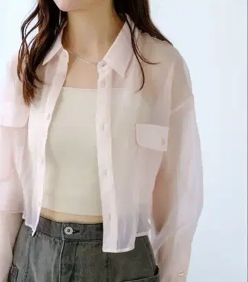 오간자 크레이프 셔츠