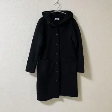 OMNES 블랙 퀼팅 자켓 코트 후드 코트 레어