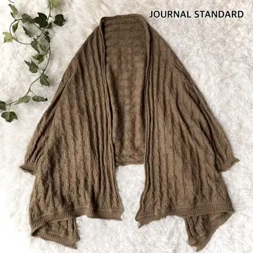 JOURNAL STANDARD 니트 가디건 볼레로 브라운 숄