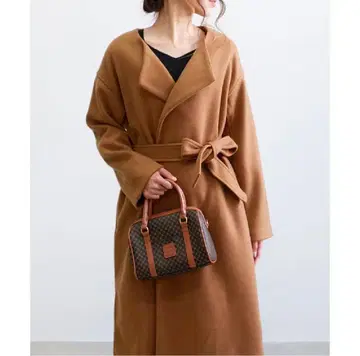 [ 미사용 새상품 ] 롱 코트 아우터 여성용 카멜 크로시