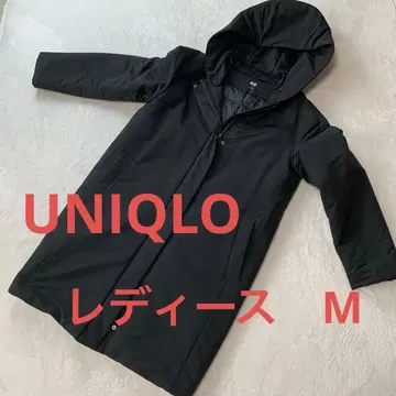 유니클로 하이브리드 다운 코트 M 블랙 다운 90%