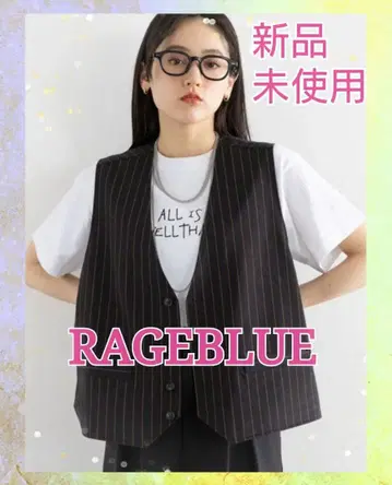 RAGEBLUE 스트라이프 지레 베스트 여성용