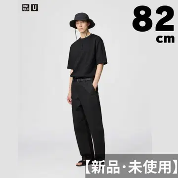 [ 새상품 미사용 ] UNIQLO U 와이드 핏 치노 블랙 82