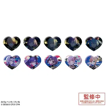 프로세카 반짝반짝 빅 하트형 캔뱃지 '뮤직 비디오' Vol.6