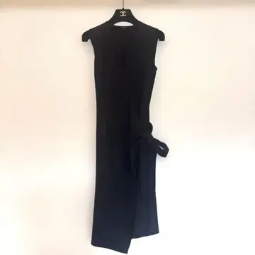 Theory 블랙 슬리브리스 롱 드레스 사이즈 2