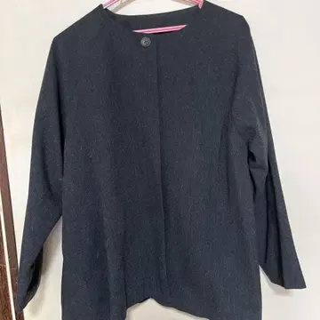 다크 그레이 노카라 자켓 F 사이즈