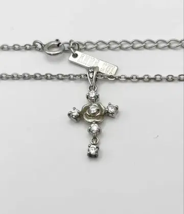 안나수이 [ ANNA SUI ] silver925 스톤 크로스 목걸이