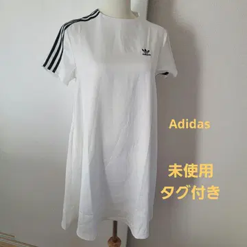 adidas 화이트 원피스 미사용 택 포함